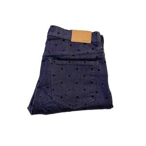 Madewell 9" High Rise Skinny Polka Dot Patterned Denim Jeans Size 28